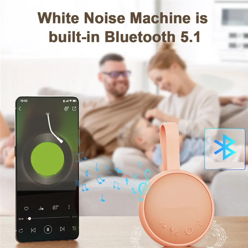 

Durable-Whiteness Noise Sound Machine Sound Machine For Sleeping Adults Babys Long-Lasting Battery Life For Lulling Babies,White