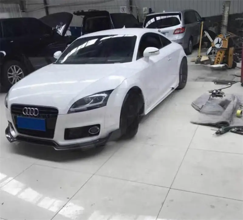 لأودي TT MK2 2008 2009 2010 2011 2012 2013 2014 ReaI ألياف الكربون الجبهة حافة مصد السيارة المفسد عدة
