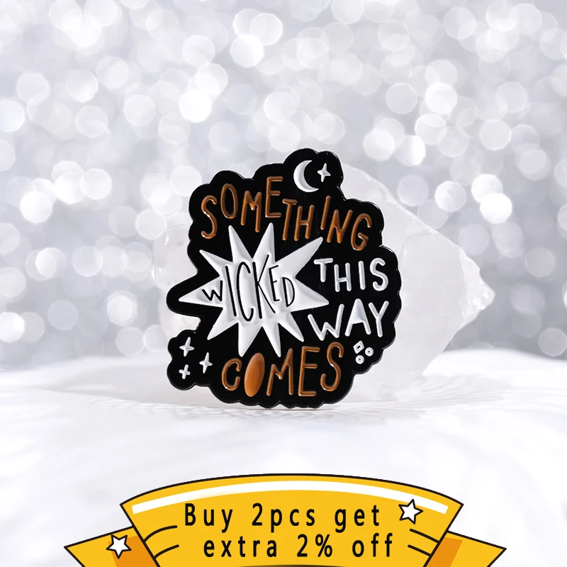 Something Wicked This Way Comes Enamel Pins Wizard Gothic Lapel Badge Backpack Clothes Brooch Punk Jewelry Wholesale Accessories