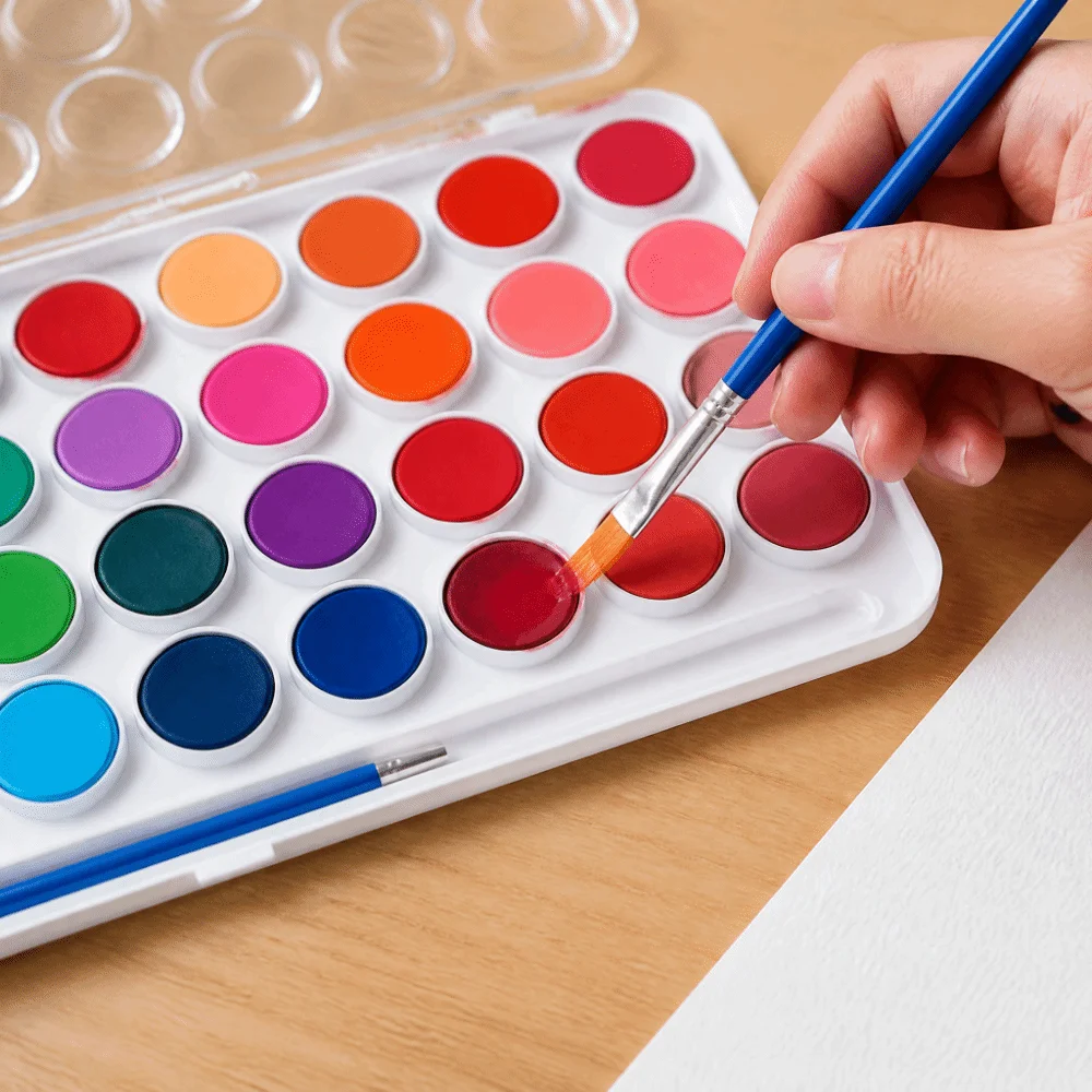 Solid Color Watercolor Paint Set Detachable Box 36 Colors Watercolor Paint Cakes Portable Student Quality Watercolour Paint Set