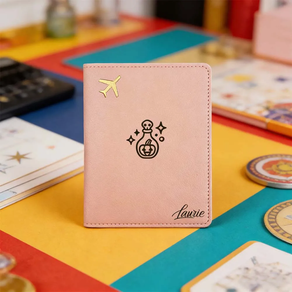 

Персонализированная обложка для паспорта с именем, подарок парню, кожаный чехол для паспорта с RFID-защитой, уникальный подарок