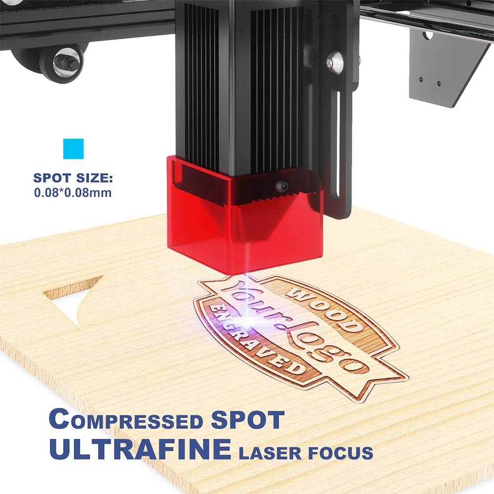 LONGER RAY5 Laser Engraver, 3.5inch Touch Screen Offline Carving, Ultrafine Focused Laser 32-Bit Chipset Upgradable Laser Module