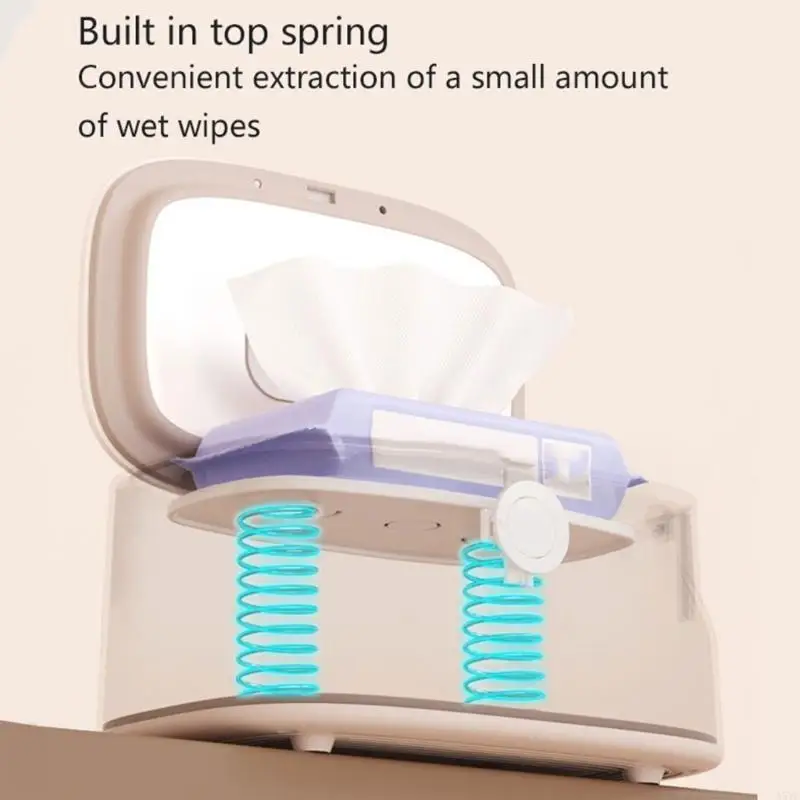 A5YC Baby Wipes Warmer Wet Tissue Dispenser Case with Quick Warming Function Three Temperature Option Build In Night Light