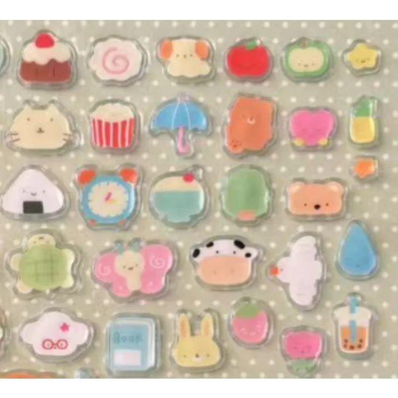 ملصقات برجر السوشي الكرتونية الشفافة اللطيفة لحافظة الهاتف القصاصات المخصصة DIY الديكور 1 قطعة الحرف الفنية #3