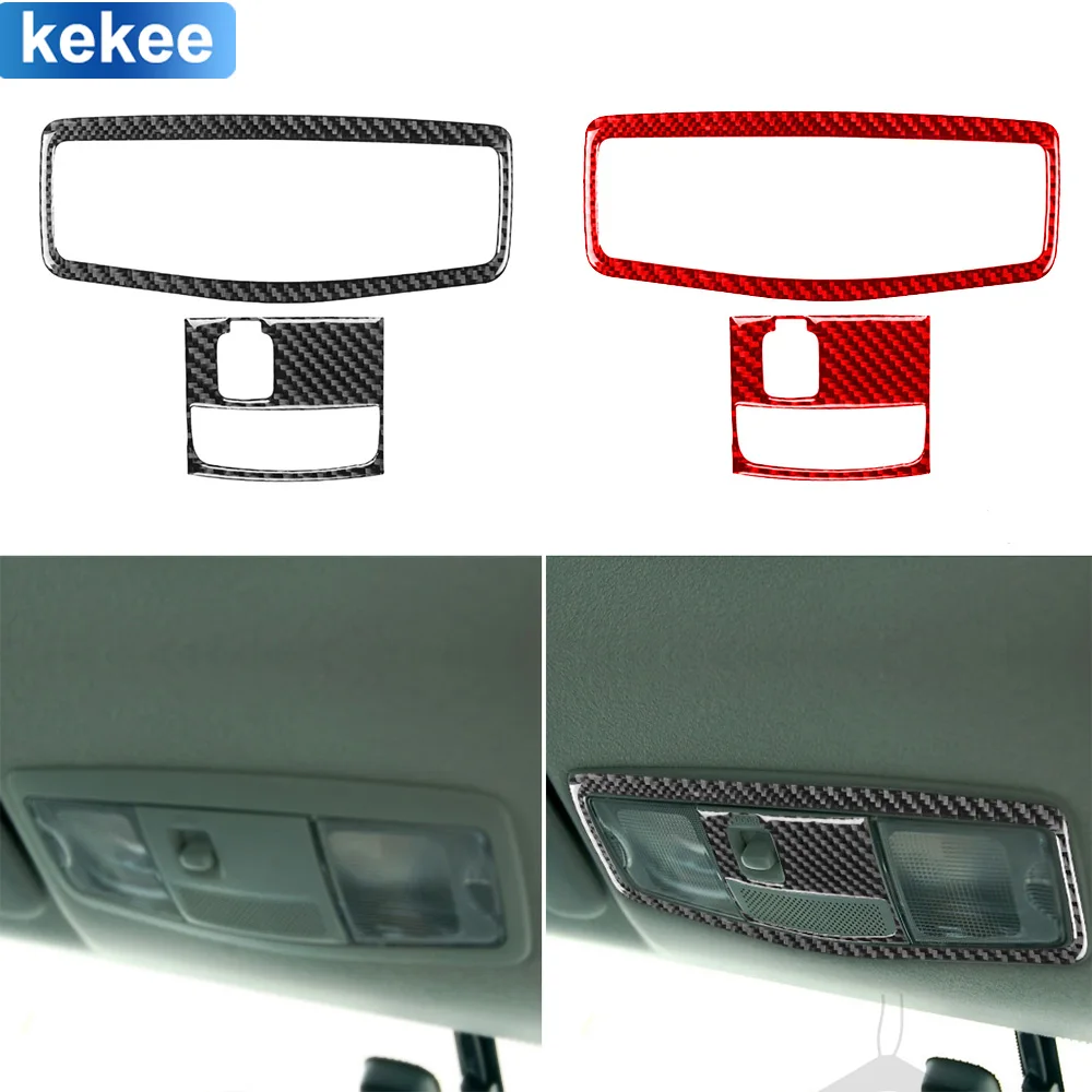 

For Mitsubishi Lancer Evolution EVO X 2008-2015 Reading Light Panel Trim Real Carbon Fiber Sticker Car Interior Accessories