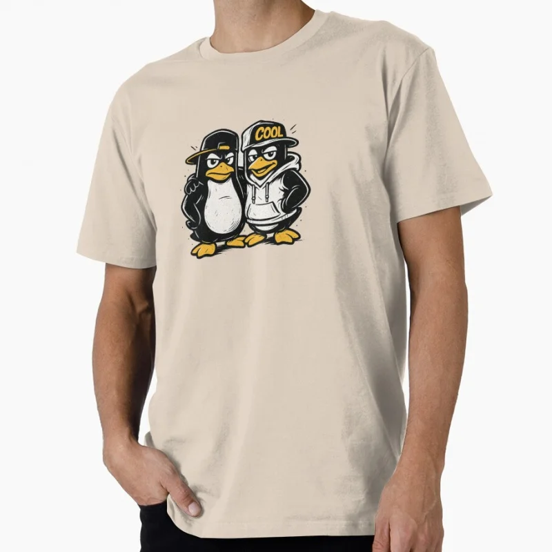 تي شيرت رائع من Linux Tux Homie Penguins هدية مضحكة لمهندس البرمجيات ملابس جرافيك مطور فكاهة قطع علوية كبيرة الحجم S-6XL #3