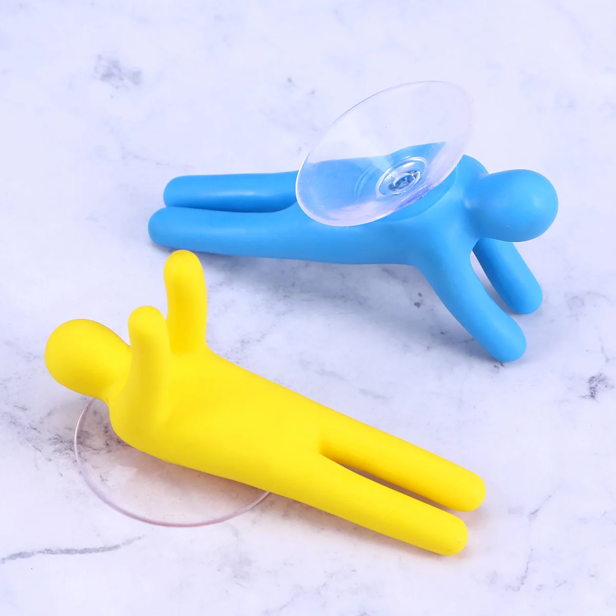 

6 pcs Suction Hooks Toothbrush Holders Thick Cups Strong Hold Bathroom Towel Hangers Suction Cup Organizers Storage Organizer