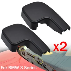 2PCS Front Windshield Wiper Arm Covers Head Nut Caps For BMW 3 E90 E91 E92 E93 2004 - 2009 61617138990 Car Replacement