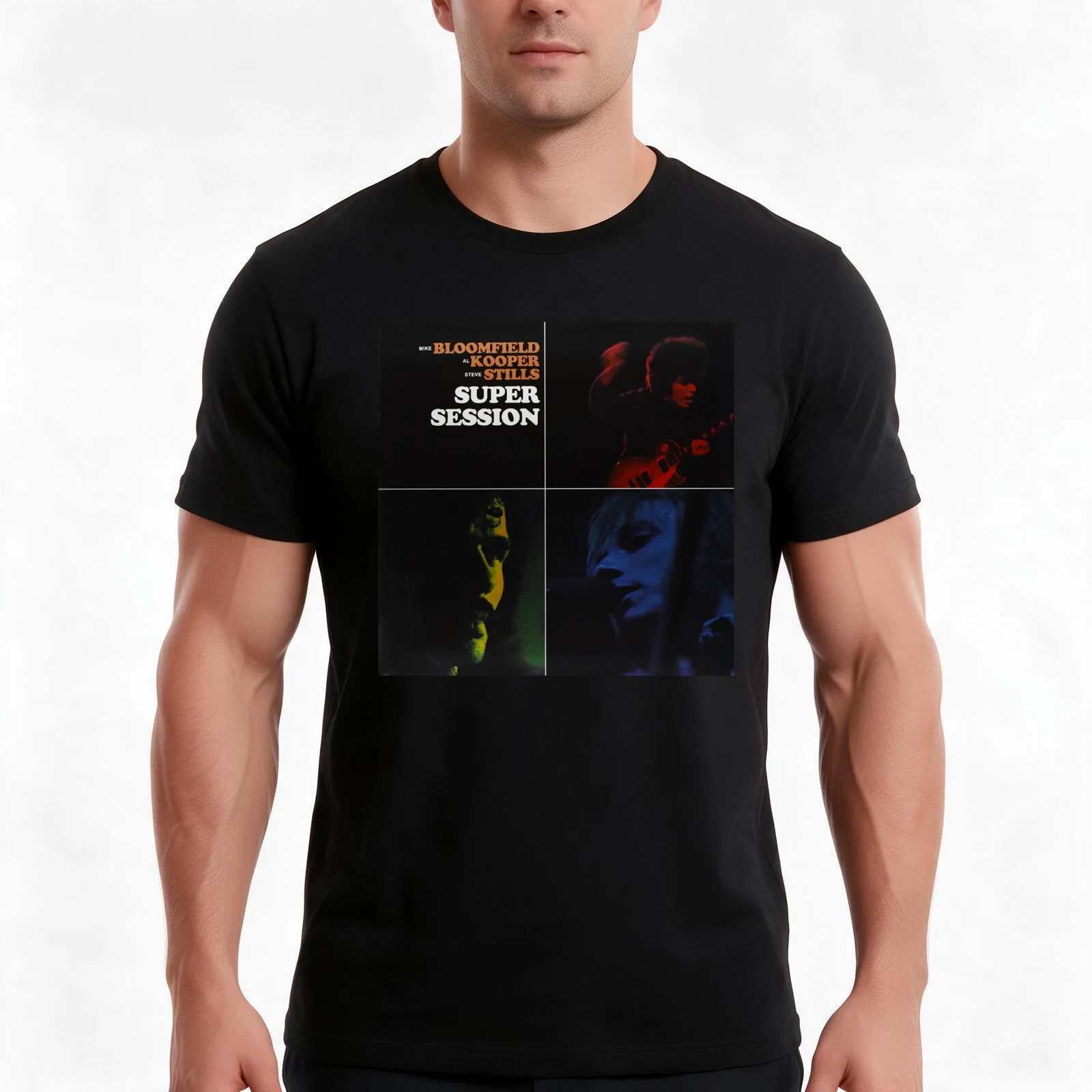 Mike Bloomfield Al Kooper Steve Stills Super Session T-Shirt Summer Casual Cotton Tee Oversized Streetwear Tops 100% Cotton