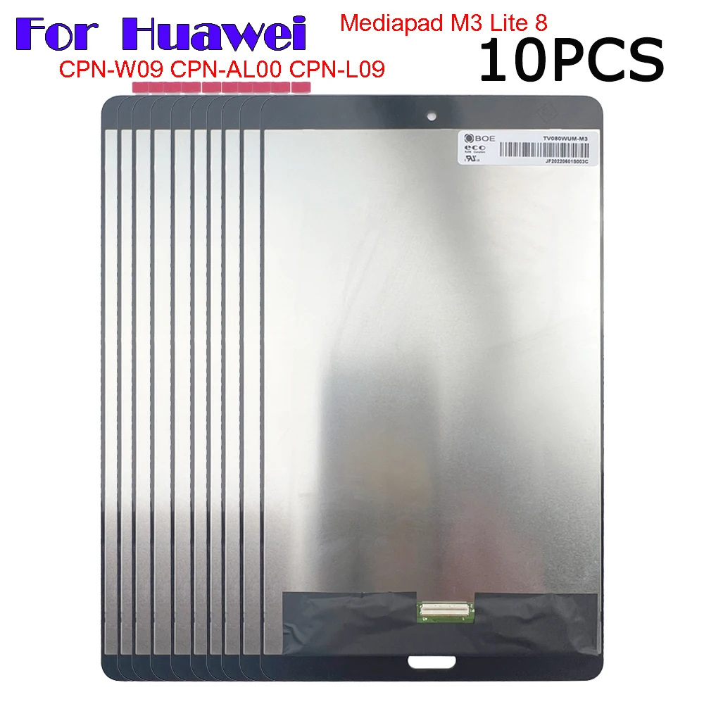 

10PCS 8.0" NEW For Huawei MediaPad M3 Lite 8 CPN-W09 CPN-AL00 CPN-L09 LCD Display Touch Screen Digitizer Glass Assembly Repair