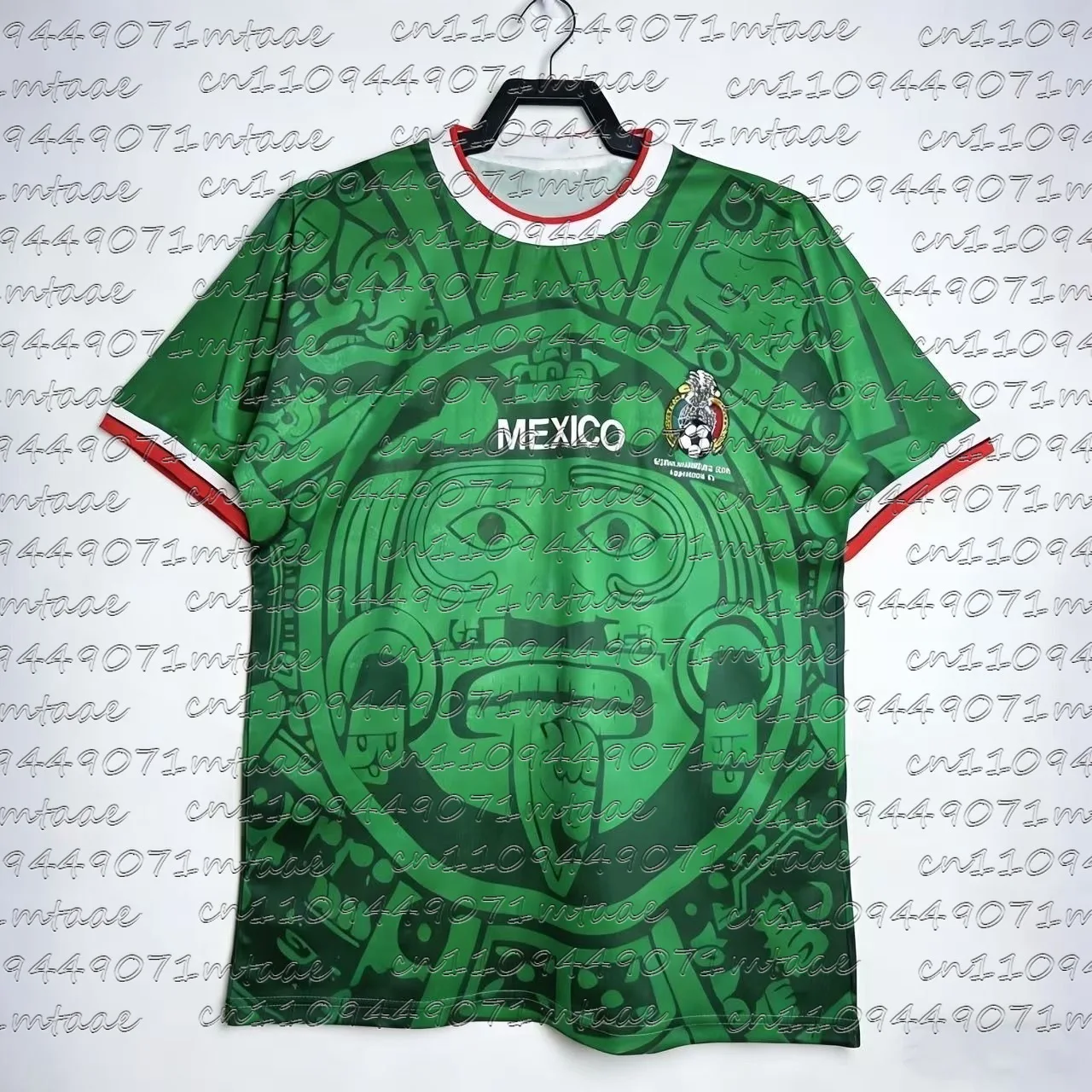 Mexico Aztec Sun Stone 3D Print T-Shirt Green Red National Emblem Breathable Quick-drying Cultural Casual Top