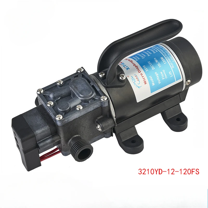 12V 24V 120W 130PSI 10L / Min Water High Pressure Diaphragm Self-priming Pump Sprayer Car Wash