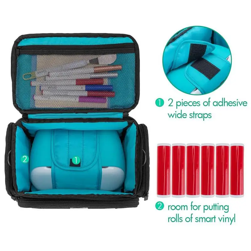 Portable Carrying Bag For Cricut Joy Household Heat Press Storage Bag With Adhesive Adjustable Straps Handle For Cricut Joy