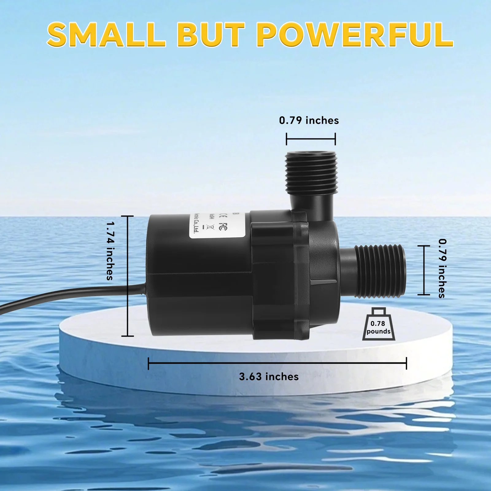 Беспроводной насос для перекачки воды, бесщеточный портативный погружной водяной насос 317GPH с водяным шлангом длиной 2 м для аккумуляторного штифта DeWalt 20 В