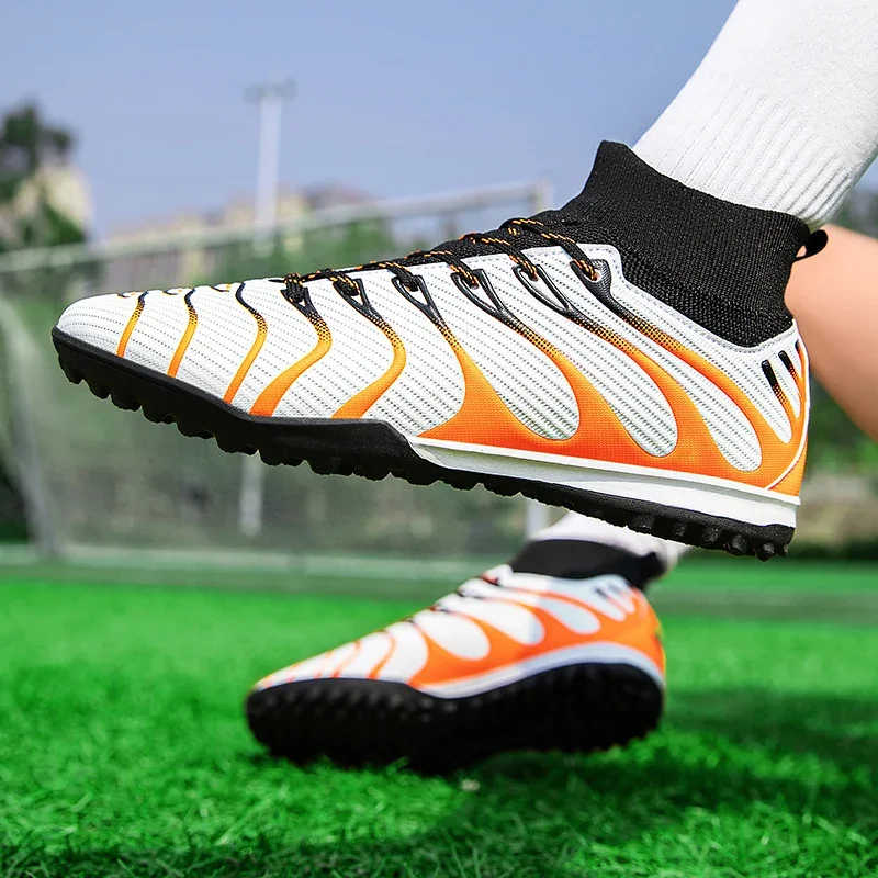 Männer Fußball Schuhe Sport FG/TF Outdoor Fußball Stiefel Training Jungen Spiel Rutschfeste Lange Spikes Stollen Indoor Futsal komfortable – Detail 28