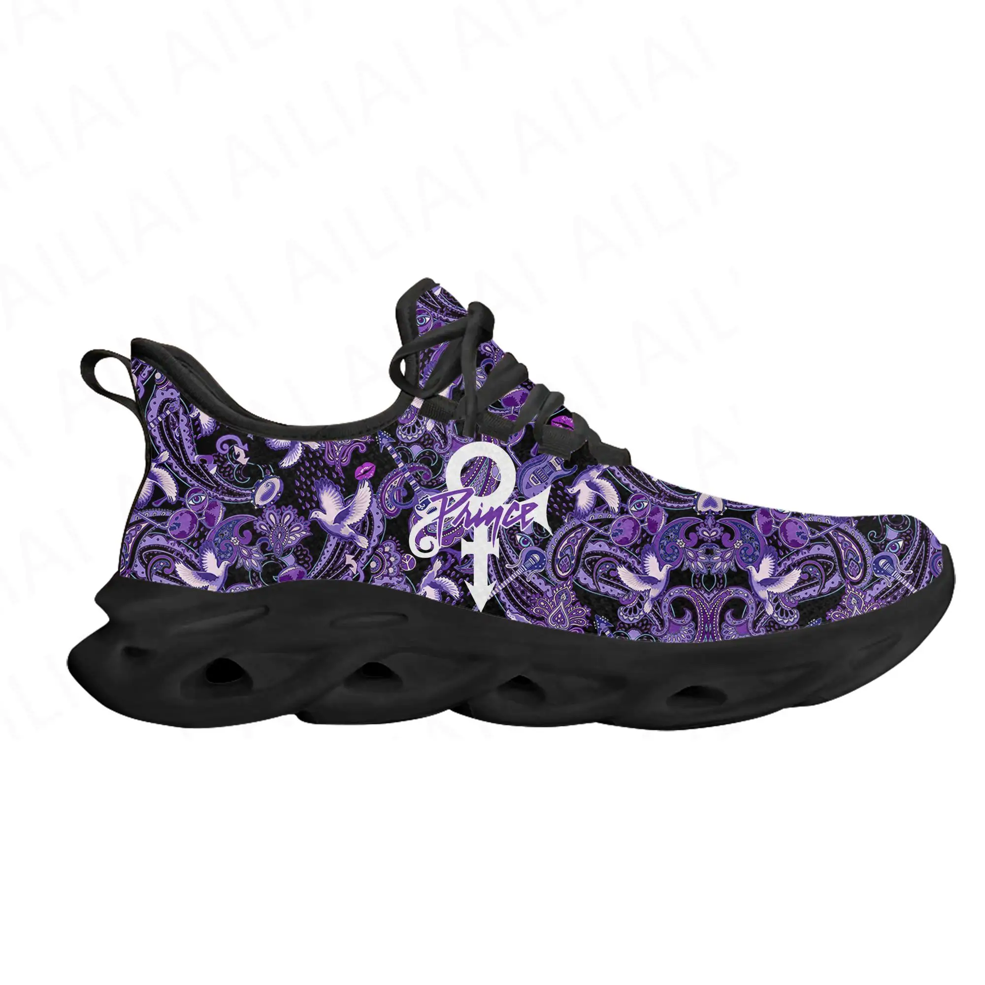 Prince Rogers Nelson Purple Rain Flats Sneakers Mens Womens Sports Running Shoes High Quality DIY Sneaker Customized Shoe