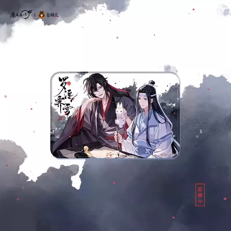 Anime Mo Dao Zu Shi MDZS Lan Wangji Wei Wuxian Music Stand Badge Pin Laser Ticket Cute Cosplay The Untamed C NM