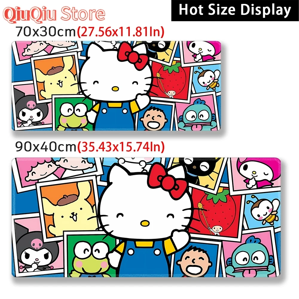 Alfombrilla de ratón para juegos Sanrio, alfombrilla de ratón bonita de Hello Kitty, alfombrilla de ratón extendida personalizada grande, alfombrilla de escritorio