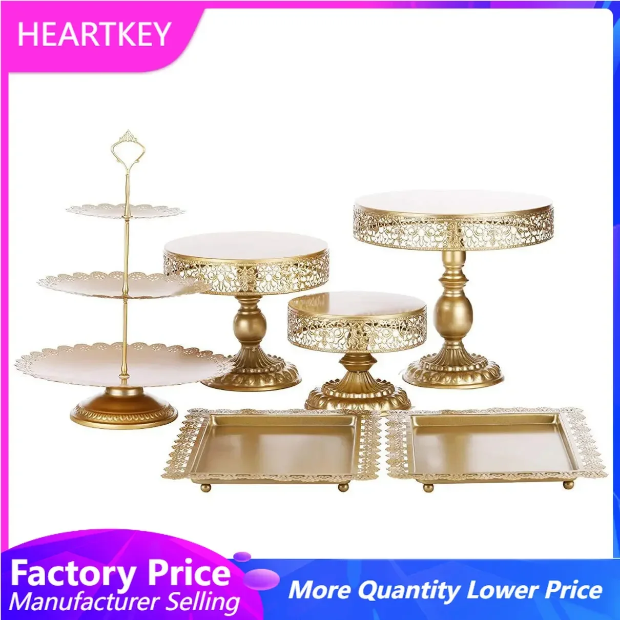 Cake Stand Cupcake Dessert Display Decoration Rack for Party Wedding Birthday Christmas Snack Candy Plate Metal Pan