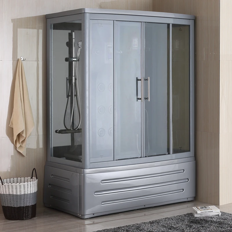 Integrated shower room, dry and wet separation, tempered glass, steam sauna, bathroom, and bathroom