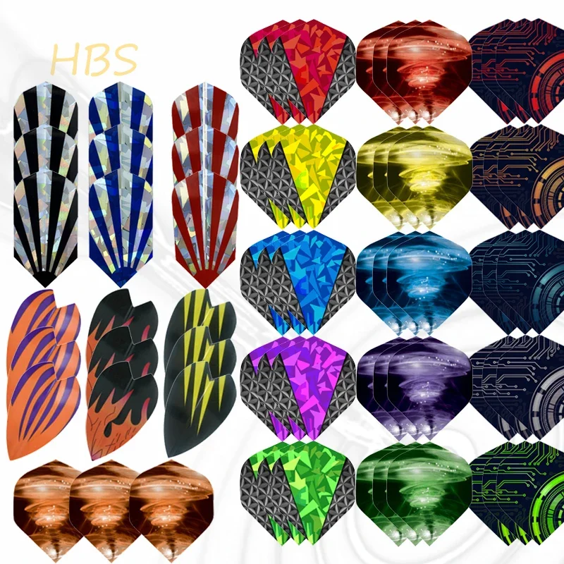 

HBS High Quality Dart Flight Exquisite Set 22 Kinds of Mixed Style(Standard, Laser, Narrow, Teardrop)Universal Dart Accessories