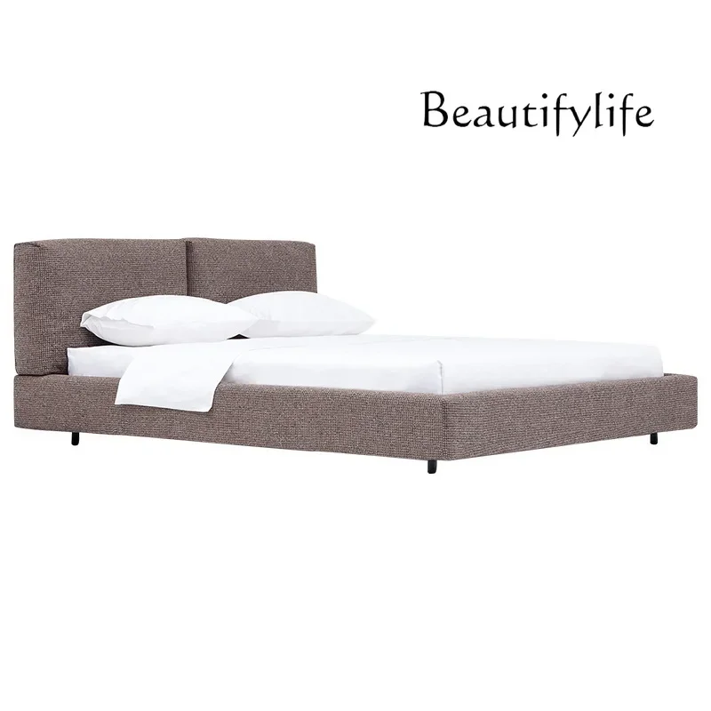 X35 Italian Minimalist Bedroom Leather Bed Double Leather Soft Bed Modern Minimalist Master Bedroom Bed