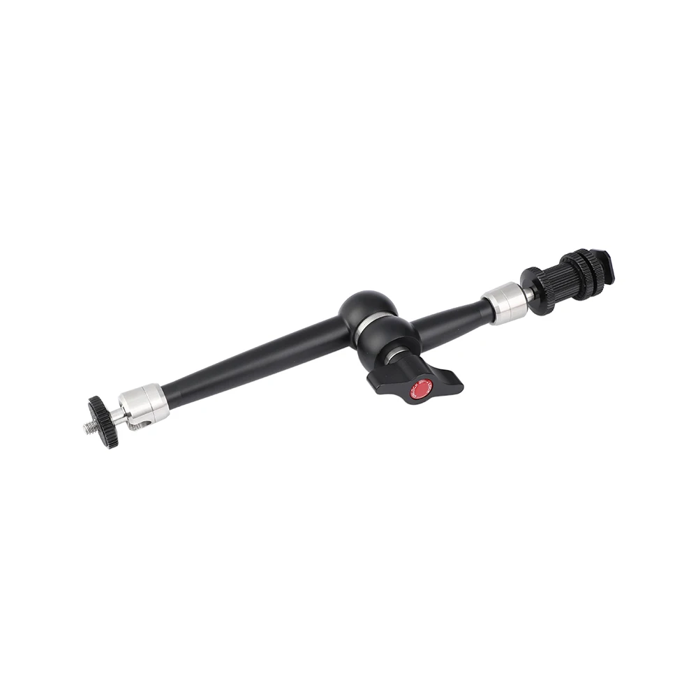 Hdrig robusto 9 polegada magia braço articulado com 1/4 threads threads linhas masculinas que localizam os pinos de montagem da sapata para a luz do flash do monitor do microfone