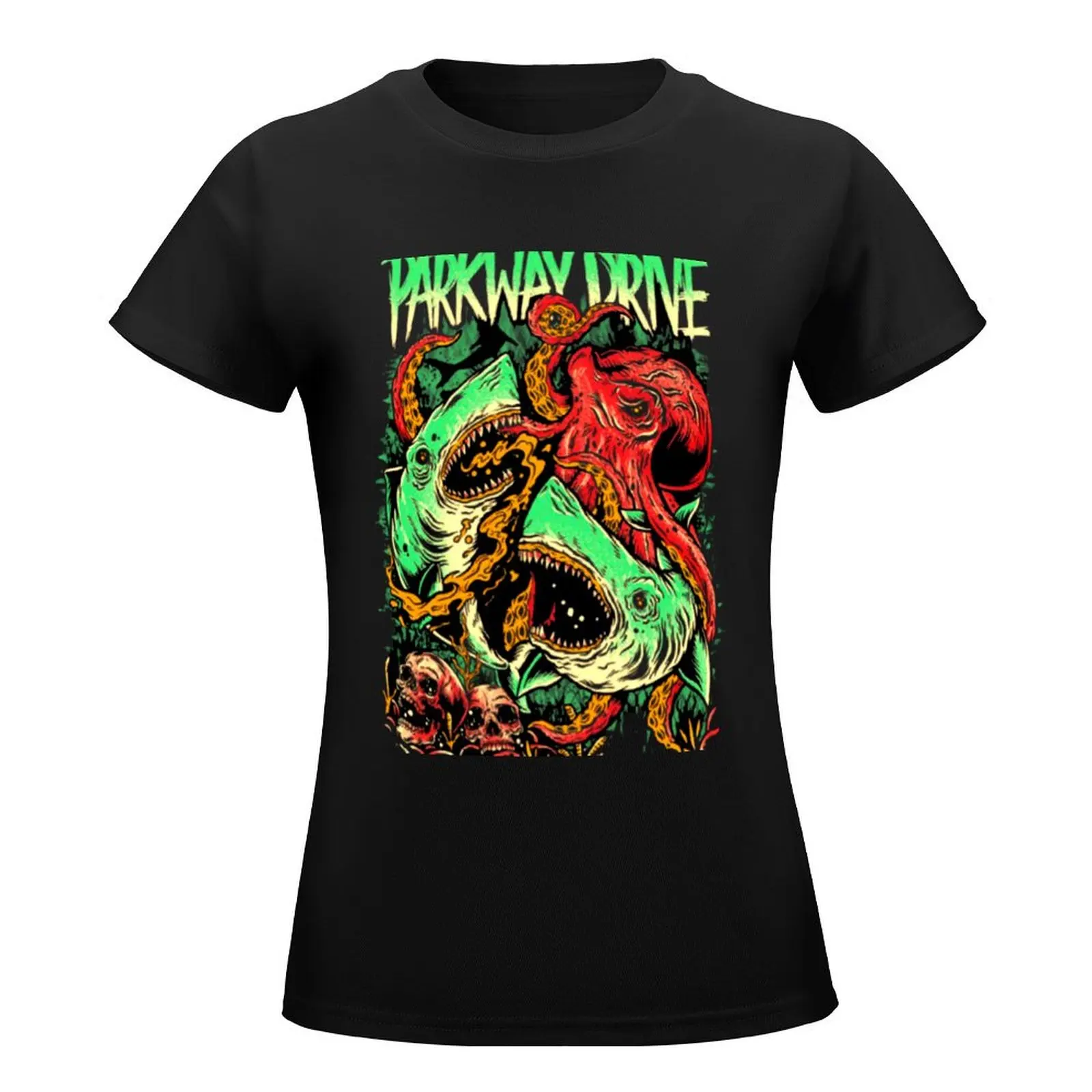 parkway drive band fan art T-Shirt customizeds animal print sublime Female clothing white t shirts for Women