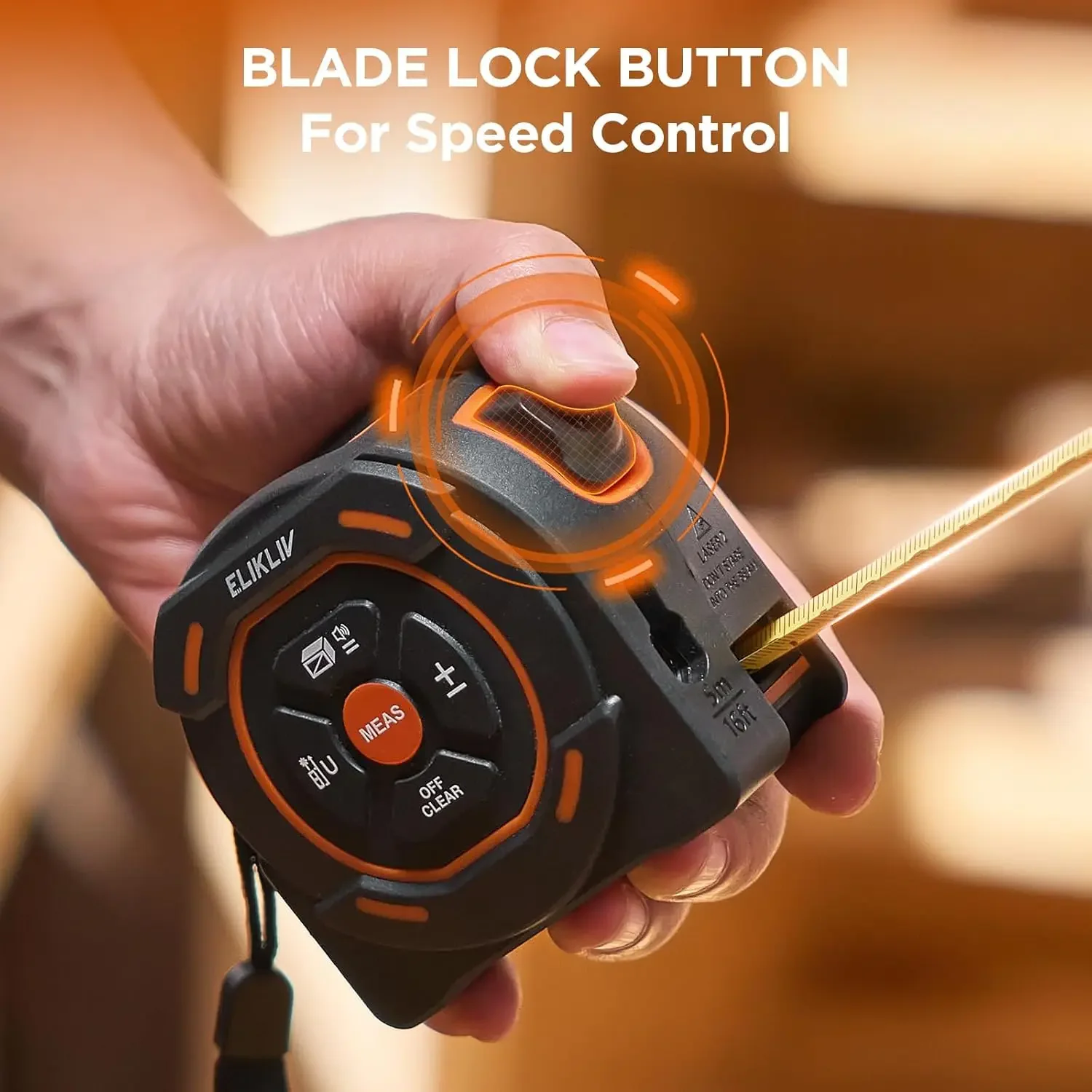 

Laser Tape Measure 197Ft Laser Measurement & 16Ft Manual Measuring Digital Tape Measure Support to Pythagorean Mode, Area,Volume