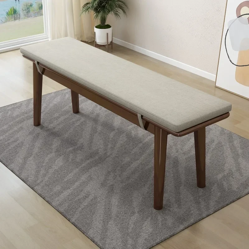 The product can be customized. Solid wood bench living room dining table modern and simple