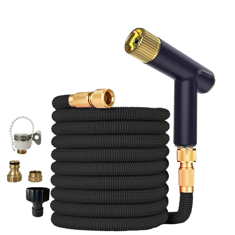 

НОВЫЙ Садовый шланг-гигант Magic Hose с функцией автоматического сматывания, высоконапорный, с распылителем на одно нажатие, пистолет для мойки, шланг для мытья автомобилей, 25-150 футов