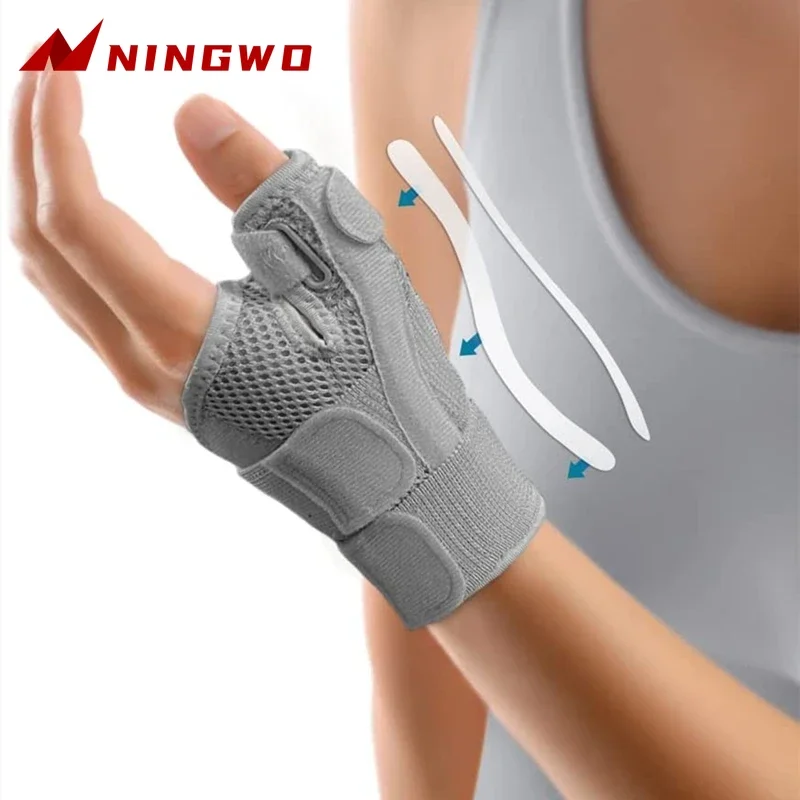 

1PC Flexible Splint Wrist Thumb Support Brace for Tendonitis Arthritis Breathable Thumb Protector Guard Fits Right and Left Hand