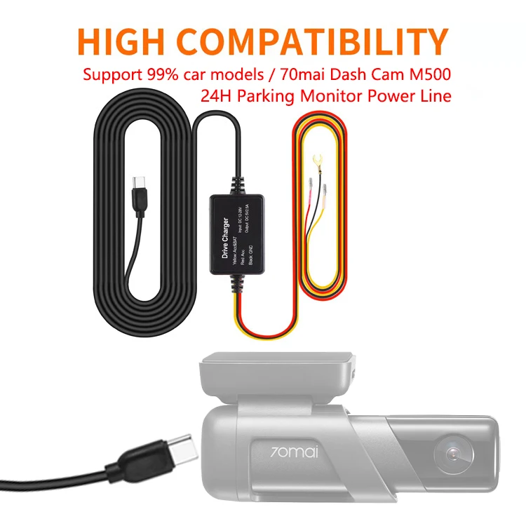 for 70mai Hardwire Kit Parking Surveillance Cable ONLY for 70mai