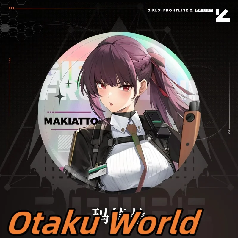 In stock Otaku Leva ump45 Klukai Qiuhua Makiatto Double flash badge Girls Frontline 2:Exilium Cosplay Costume Anime Game Gift