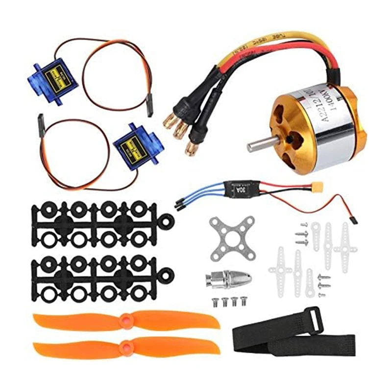 Moteur 2212 1400KV + hélice 8060 + servo SG90 9G + 30A count60 ESC, pièces d'hélicoptère RC pour hélicoptère quadrirotor RC