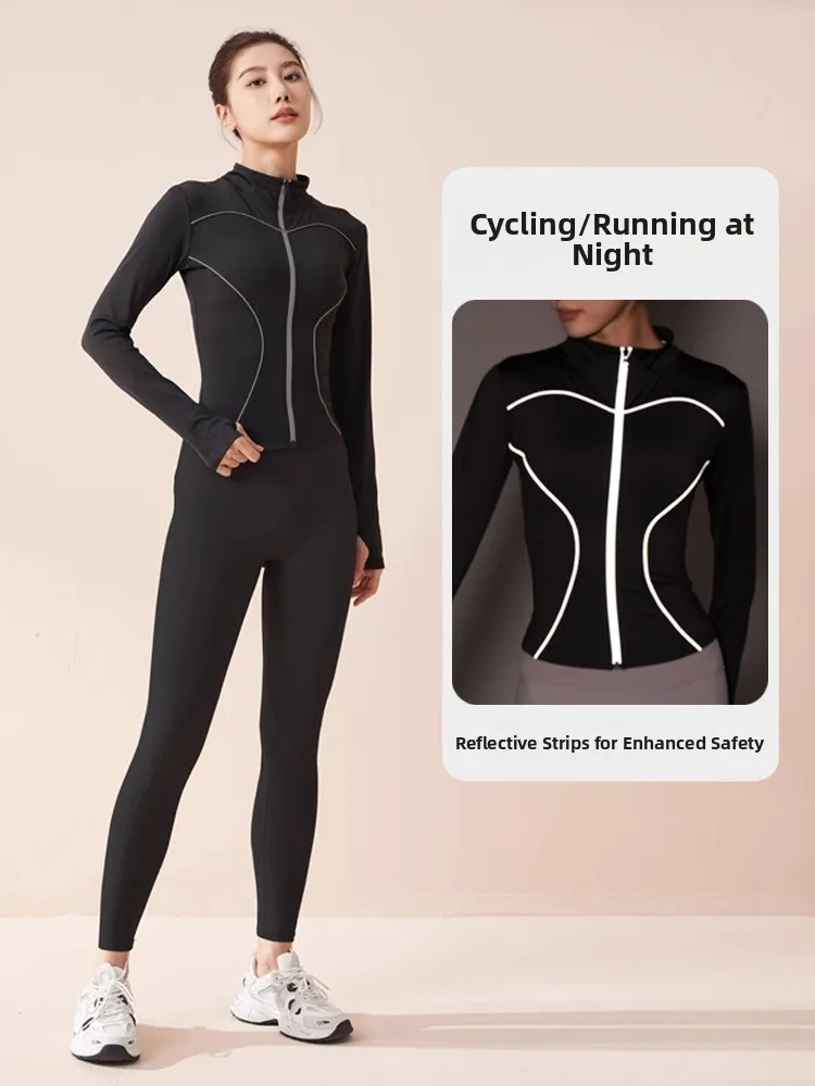 

Women's Yoga Fitn Outfit Set Night Running Tight Reflective Spor Training Clothes Spring 2026 New Arrival