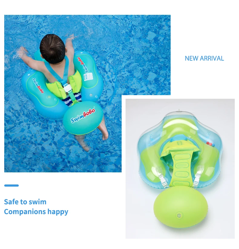 Swimbobo Baby Swim Float Anti-Flip Infant Pool Ring Toddler Tummy Support Water Trainer PVC Swim Gear