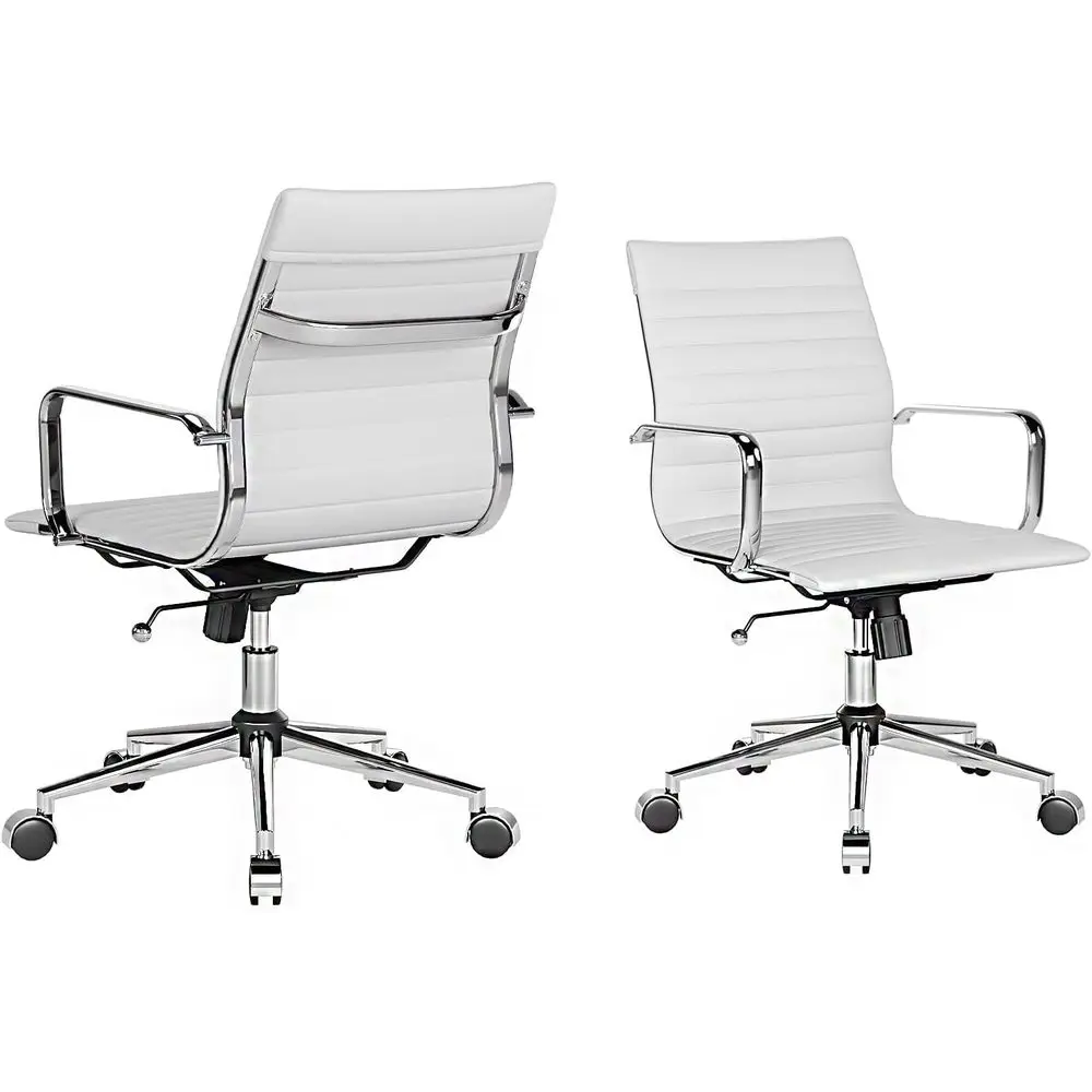 White Oice Chair Ergonomic Swivel Desk Chair with Armrests Comortable Heavy-Duty Chair or Oice or Conerence Table ，White 22.83in
