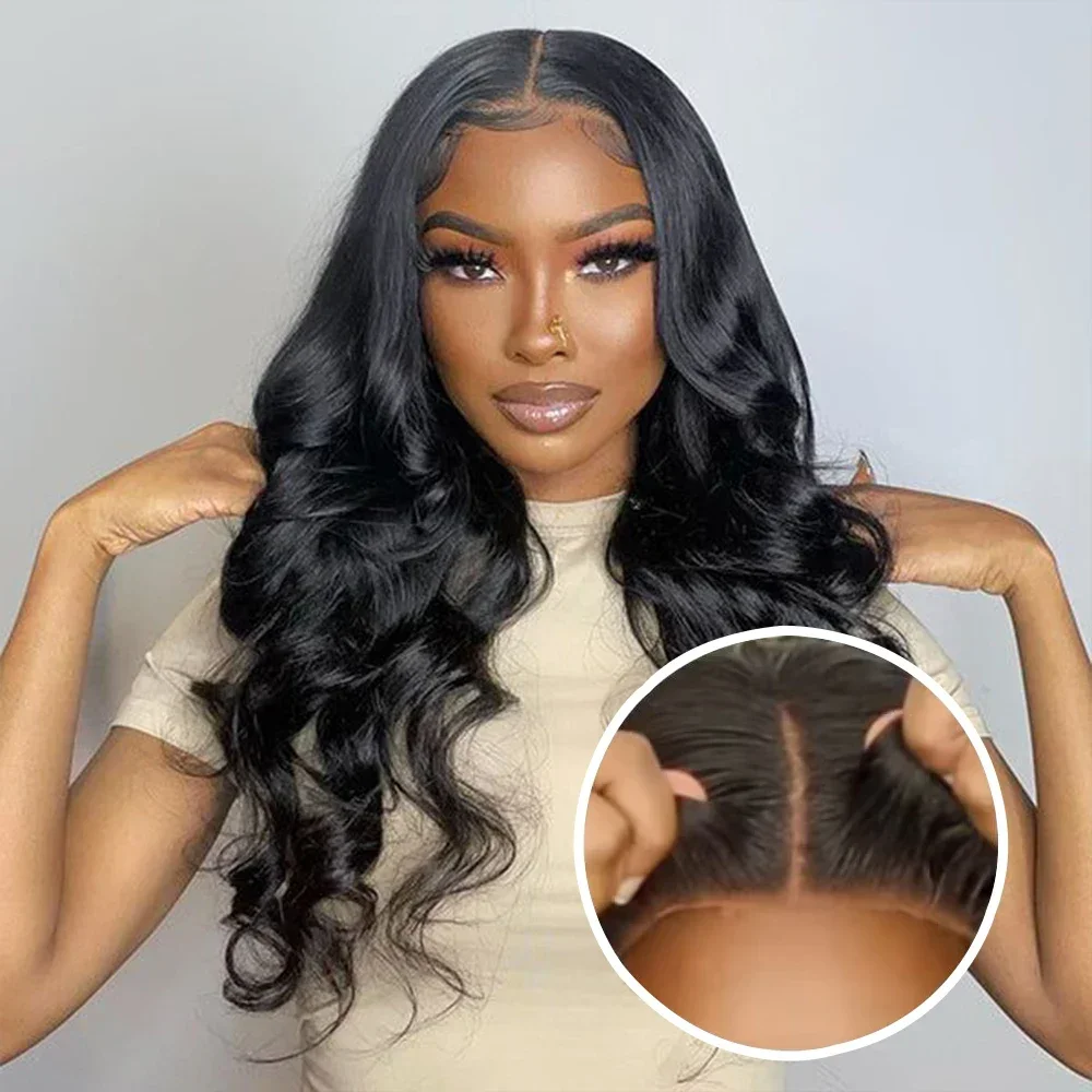 Ready To Go Glueless Body Wave HD Lace Front Wig Human Hair Ready To Wear Pre Cut 180 Density 4x4 Closure Lace Wig Pre Plucked