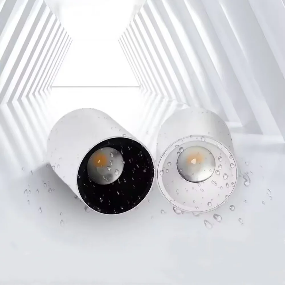 IP65 Waterproof Downlight Roundness COB Spotlight 15W 30W LED Anti-Glare Ceiling Light Suitable for Balcony, Kitchen, Bathroom