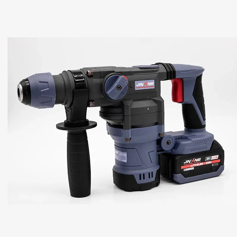 6Ah Battery 21V Cordless Rotary Hammer Impact Drill Electric Brushless Power Hammers