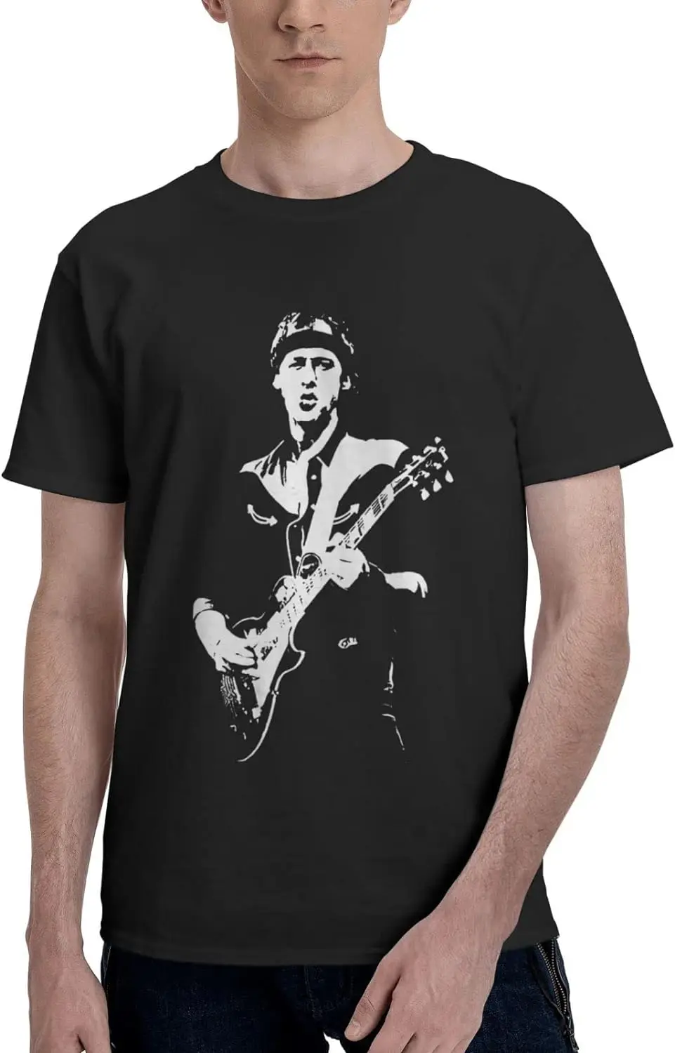 Mark Knopfler T Shirt Man's Summer Tee Casual Short Sleeve Tops