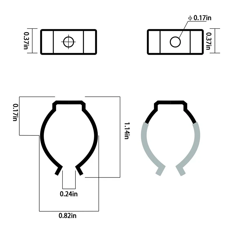ABRE-25Pcs Stainless Steel Clip Holder Fluorescent Tube Lamp Mounting Bracket To Hang T8 LED Tube Light Tubes Lampholder