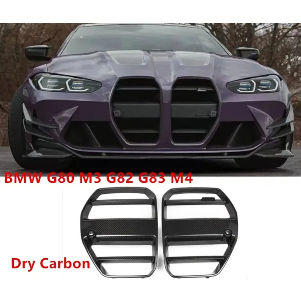 

Dry Carbon Fiber Front Bumper Grille for BMW G80 M3 G82 G83 M4 2021 2022 2023 ST Style Front Hood Kidney Grill