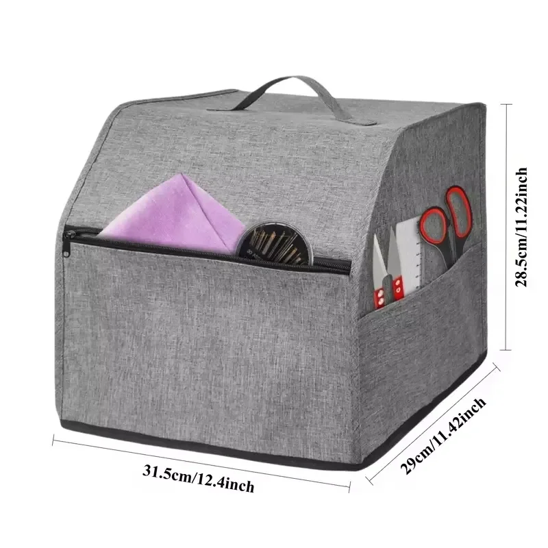 Oxford Cloth Sewing Machine Cover Sewing Machine Dust Cover Oxford Cloth Serger Overlock Machine Cover with Accessories Pouch