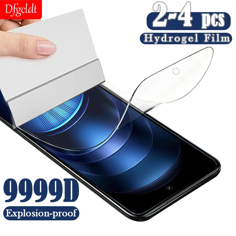 

2-4Pcs 9999D Hydrogel Film For Vivo iQOO Neo9S Pro Plus Full Cover Screen Protectors For iQOO 12 11 11S Neo 9 8 7 Pro Not Glass