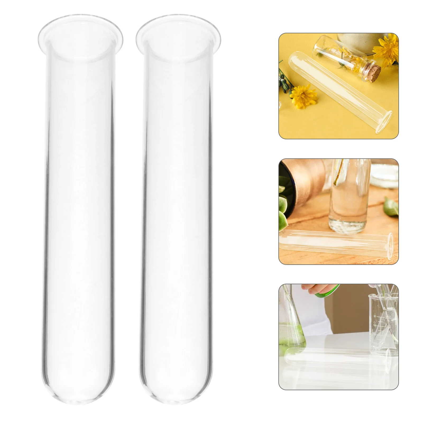 4 Pcs Hydroponic Test Tubes For Plants Flower Pots Glass Desk Propagation Station Hanging Clear Test Tubes For Plants