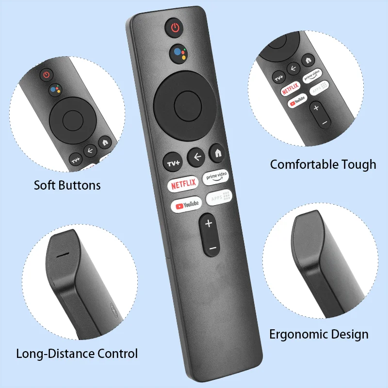 XMRM-M3 للتحكم عن بعد الصوتي للتلفزيون الذكي L55M6-ESG L55M6-ARG MDZ-24-AA وحدة تحكم بديلة مع NETFLIX PrimeVideo YouTube #3