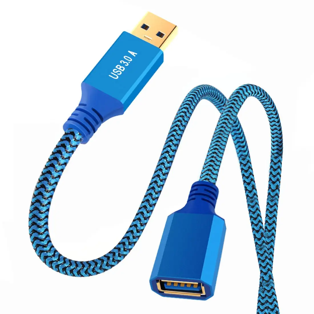 Chenyang USB 3.0 Printer Scanner Cable USB 3.0 to USB 3.0 Type-A Micro Type-B Extension Data Cable 5Gbps Blue Nylon Braided