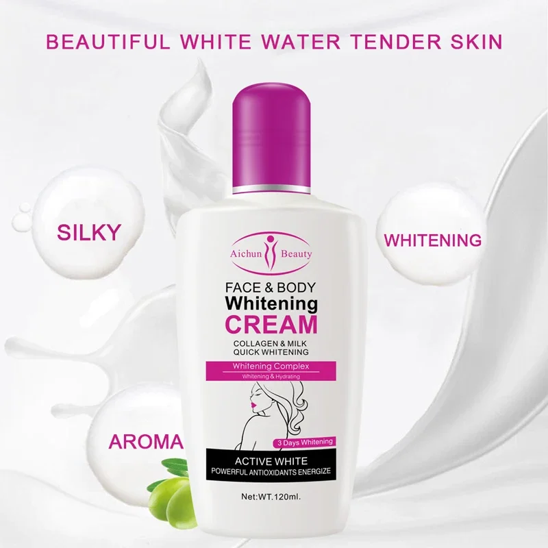 Collagen Milk Face Body Whitening Cream  Moisturizing Armpit Leg Arm Lotion Smooth Lightening Korean Cosmetics Skin Care